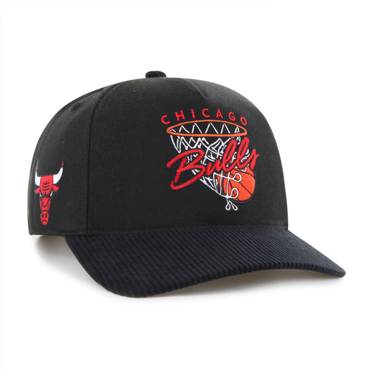 Men's Chicago Bulls  '47 Black Nothing But Net Hitch Adjustable Hat