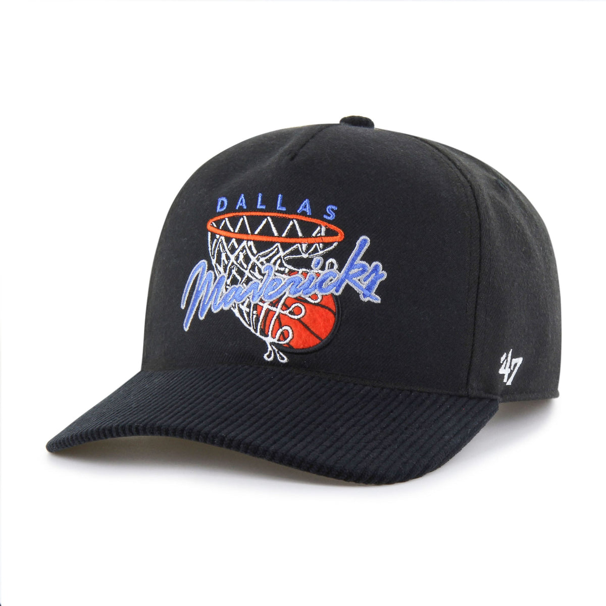 Men's Dallas Mavericks  '47 Black Nothing But Net Hitch Adjustable Hat
