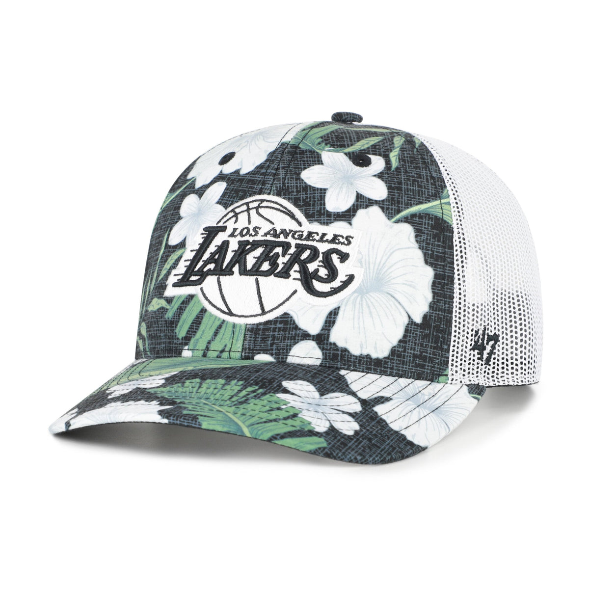 Men's Los Angeles Lakers  '47 Black Beach Side Trucker Adjustable Hat