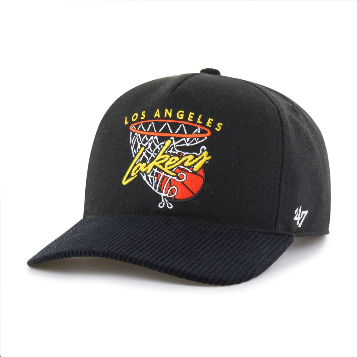 Men's Los Angeles Lakers  '47 Black Nothing But Net Hitch Adjustable Hat