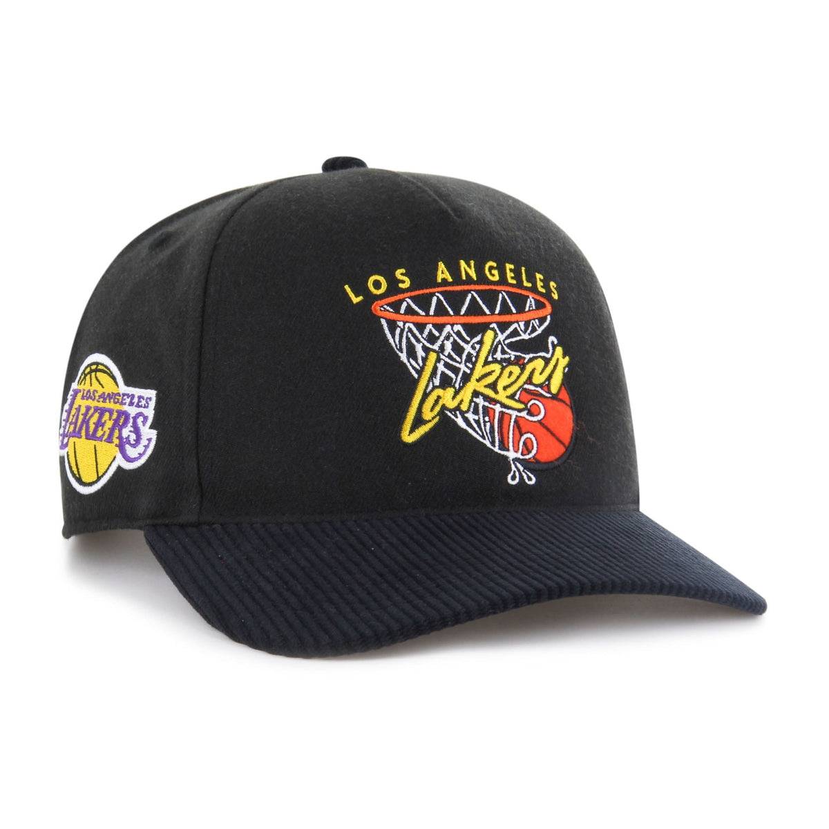 Men's Los Angeles Lakers  '47 Black Nothing But Net Hitch Adjustable Hat