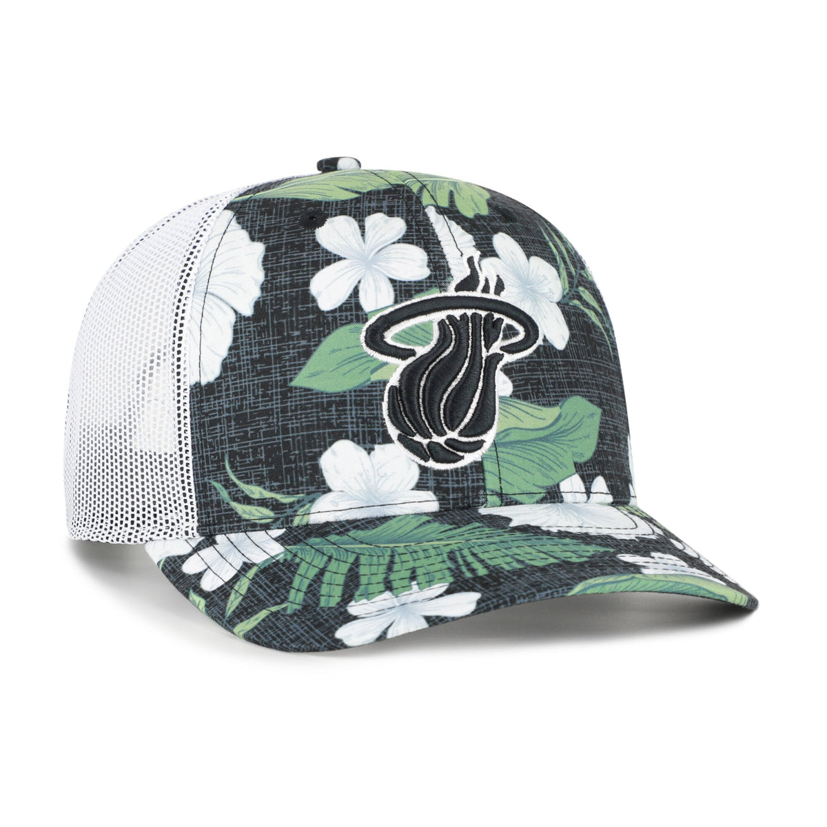 Men's Miami Heat  '47 Black Beach Side Trucker Adjustable Hat