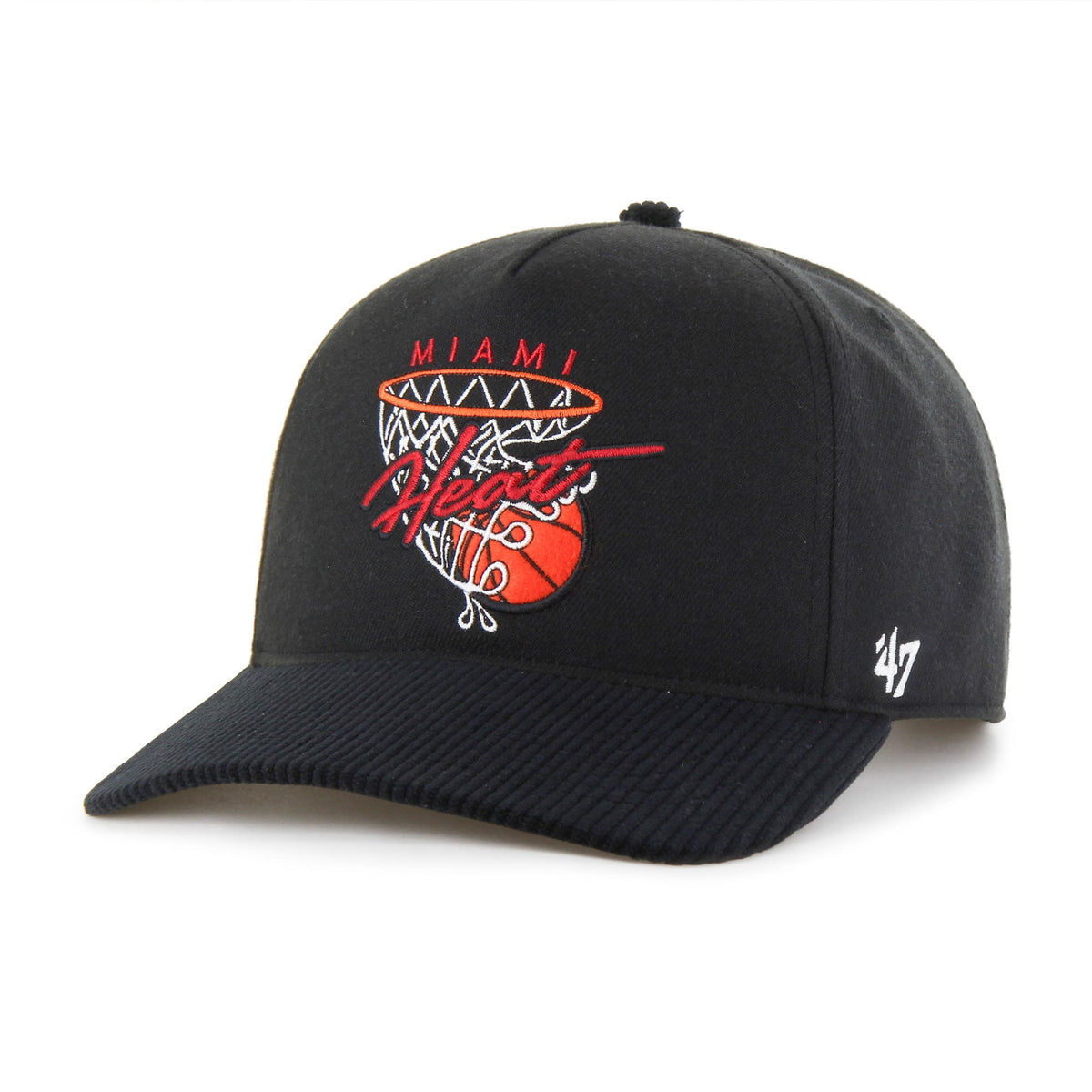 Men's Miami Heat  '47 Black Nothing But Net Hitch Adjustable Hat