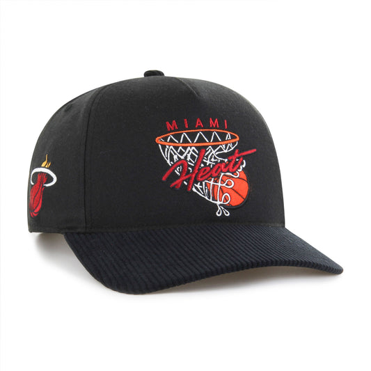 Men's Miami Heat  '47 Black Nothing But Net Hitch Adjustable Hat