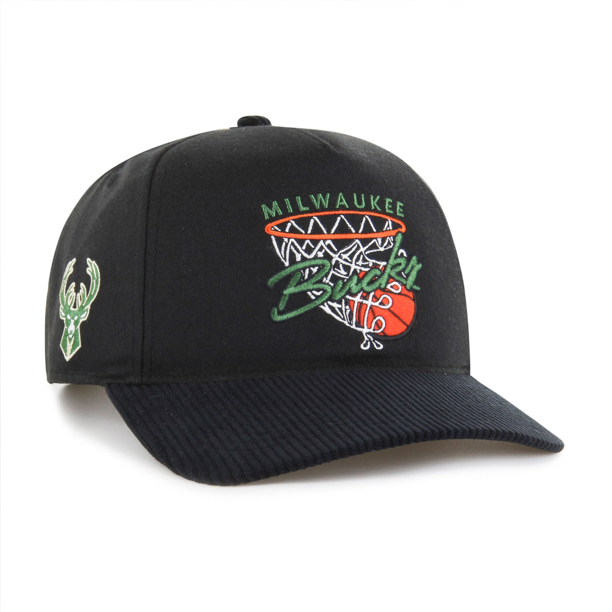 Men's Milwaukee Bucks  '47 Black Nothing But Net Hitch Adjustable Hat