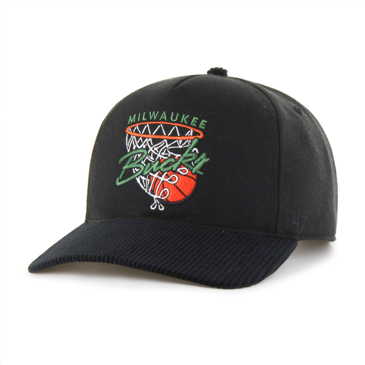 Men's Milwaukee Bucks  '47 Black Nothing But Net Hitch Adjustable Hat