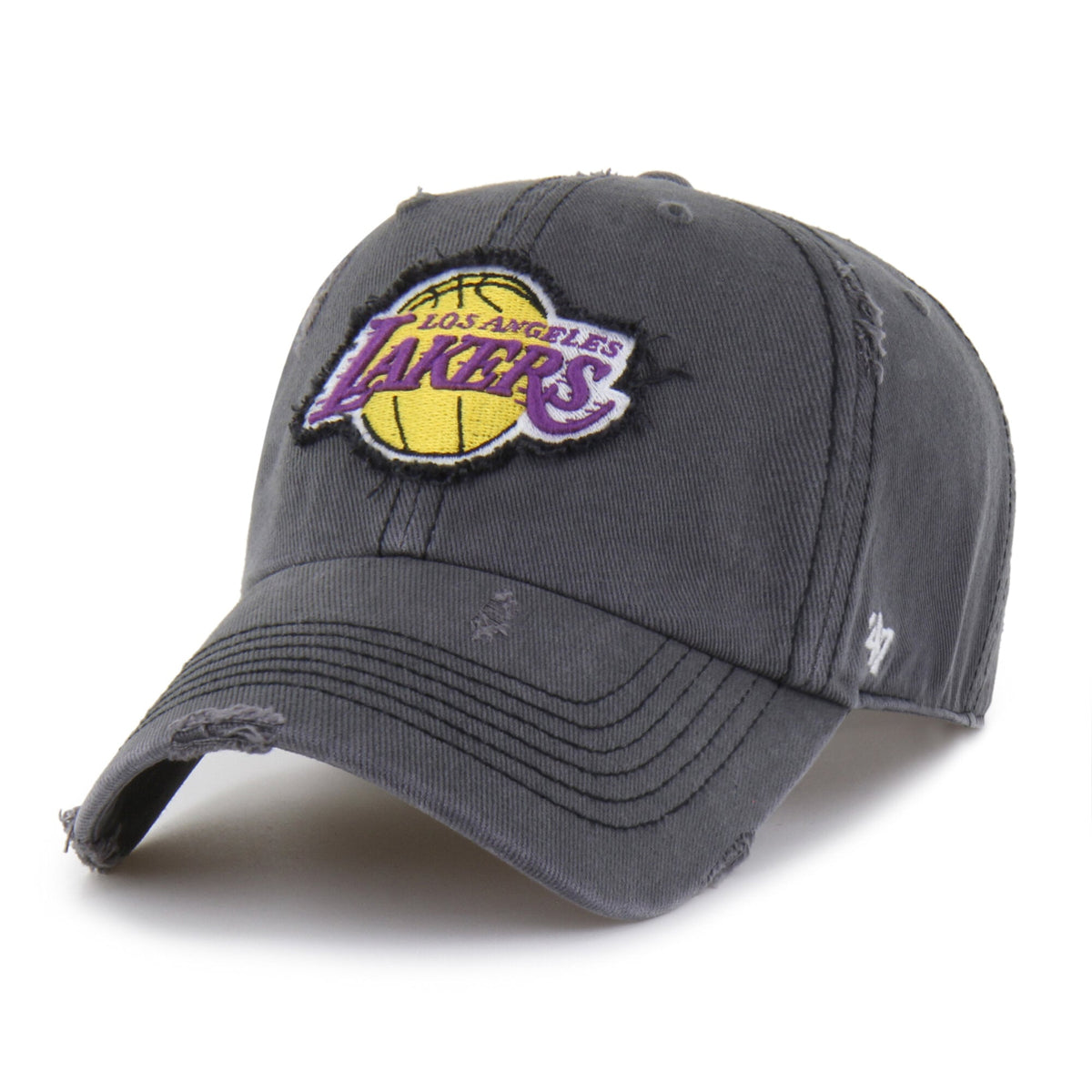 Men's Los Angeles Lakers  '47 Charcoal Weathered Clean Up Adjustable Hat