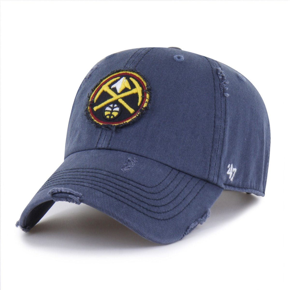Men's Denver Nuggets  '47 Navy Weathered Clean Up Adjustable Hat