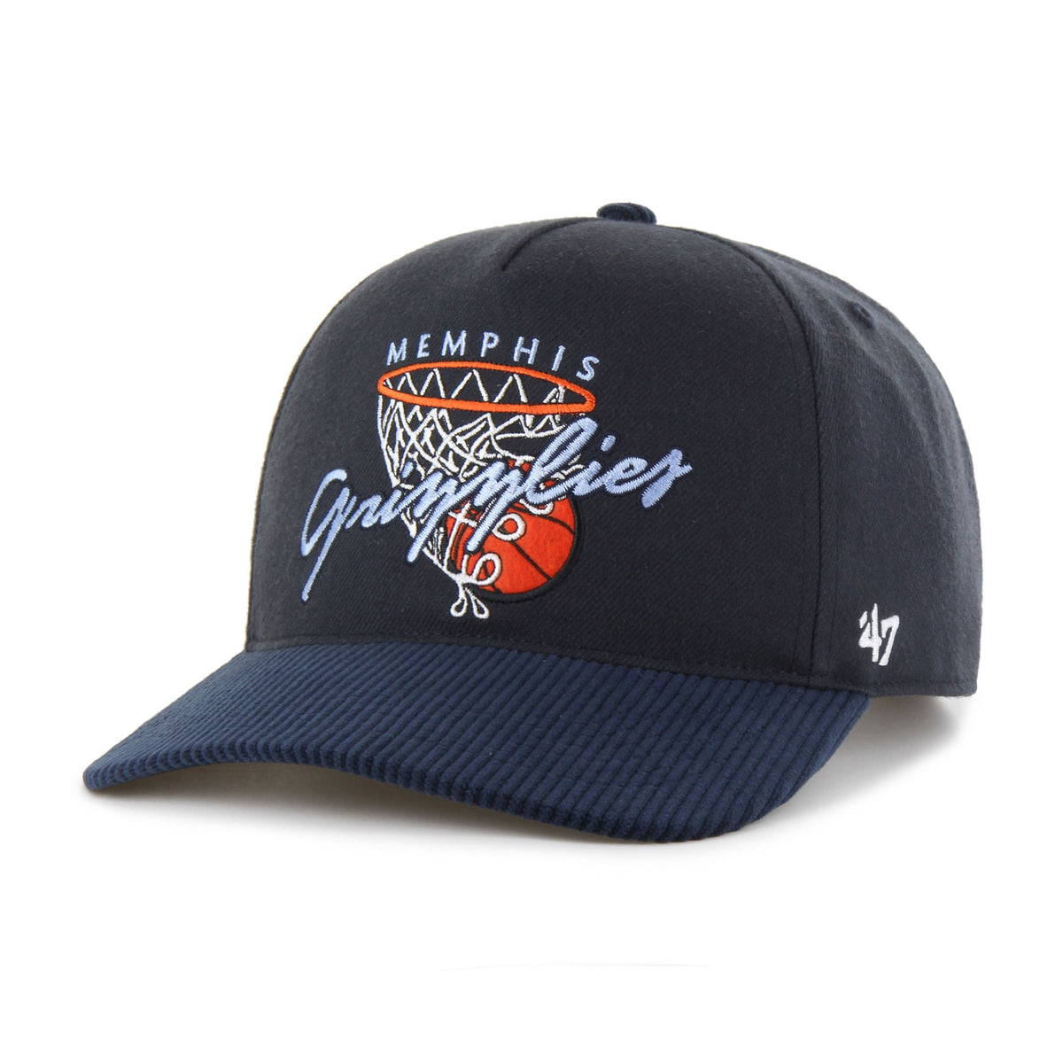 Men's Memphis Grizzlies  '47 Navy Nothing But Net Hitch Adjustable Hat