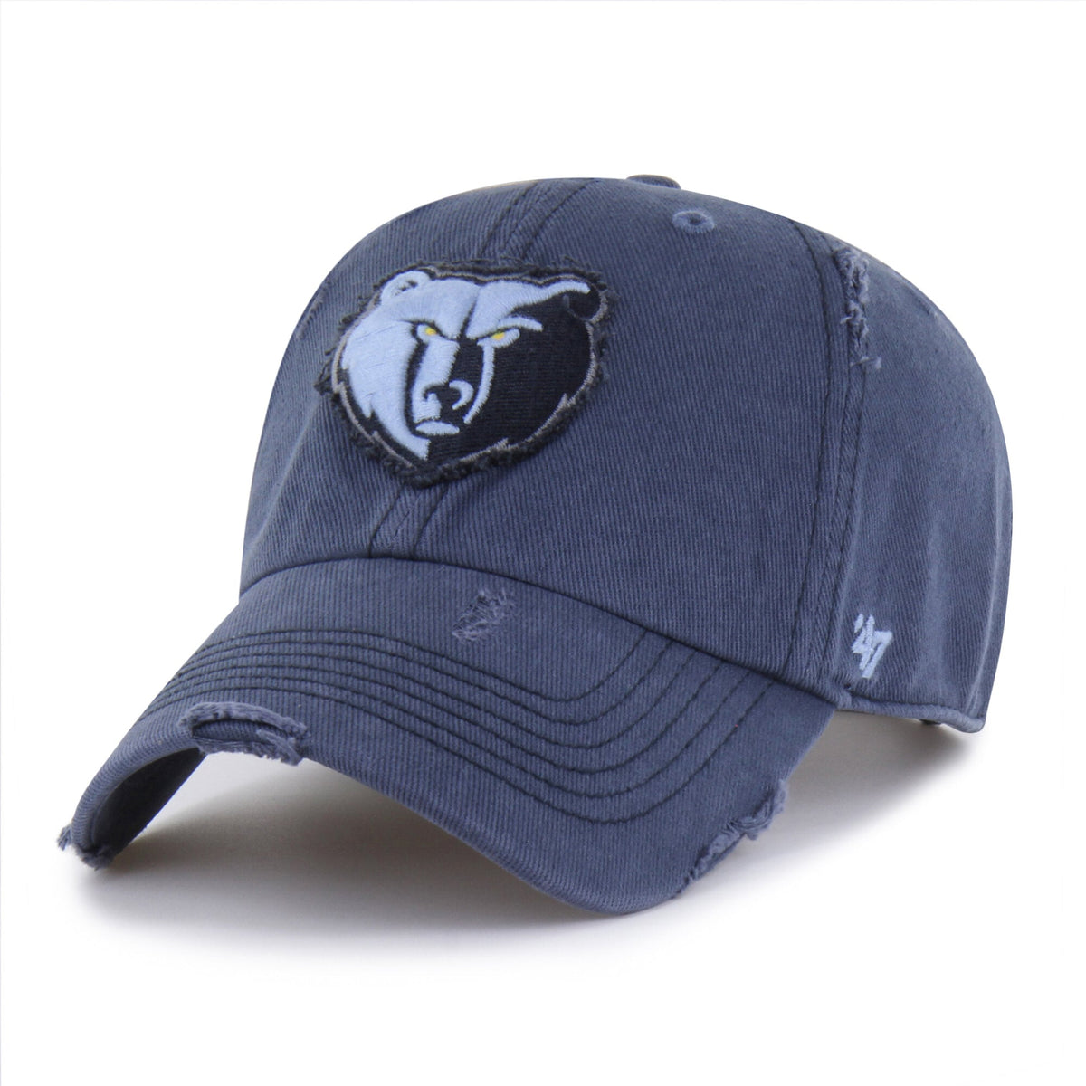 Men's Memphis Grizzlies  '47 Navy Weathered Clean Up Adjustable Hat