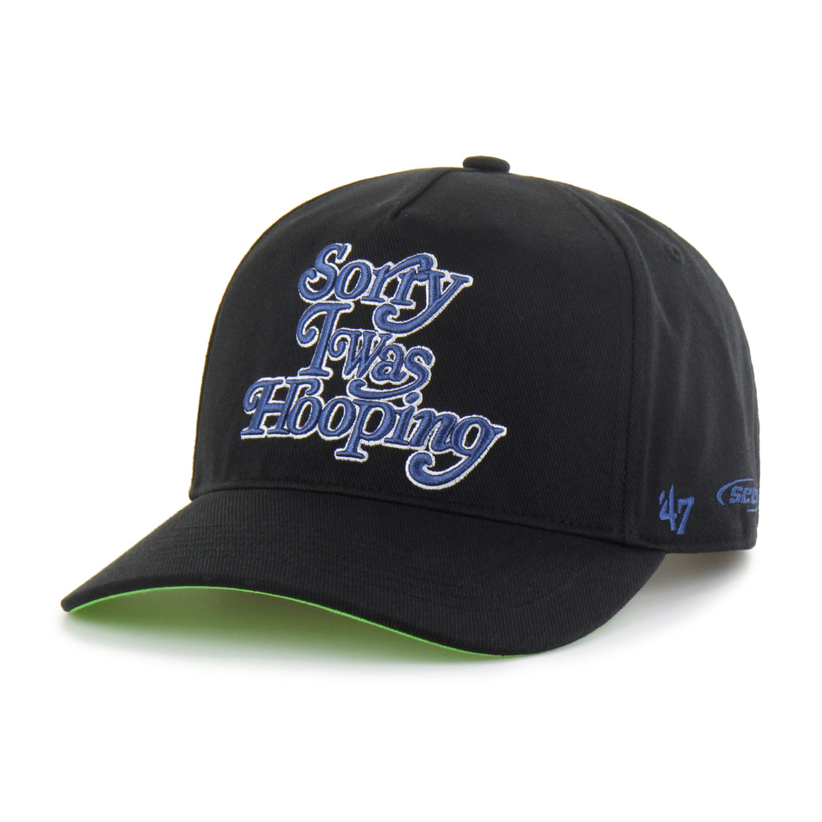 Men's Minnesota Timberwolves Brand Seen by '47 Black Sorry I Was Hooping Hitch Adjustable Hat