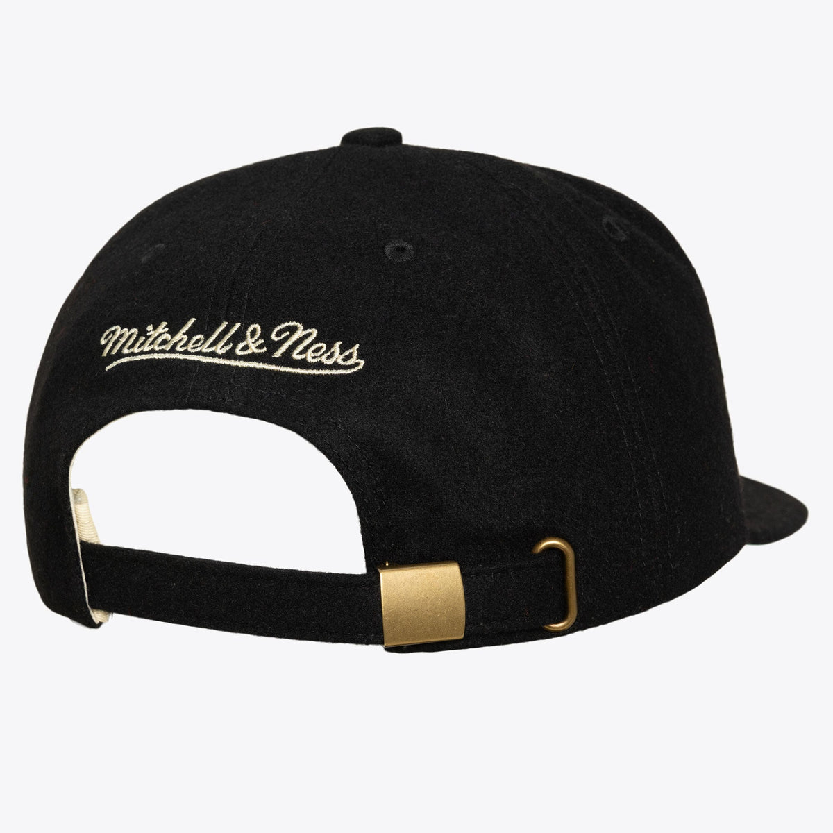 Men's Brooklyn Nets Mitchell & Ness Black Hardwood Classics Retro Roots Vintage Adjustable Hat
