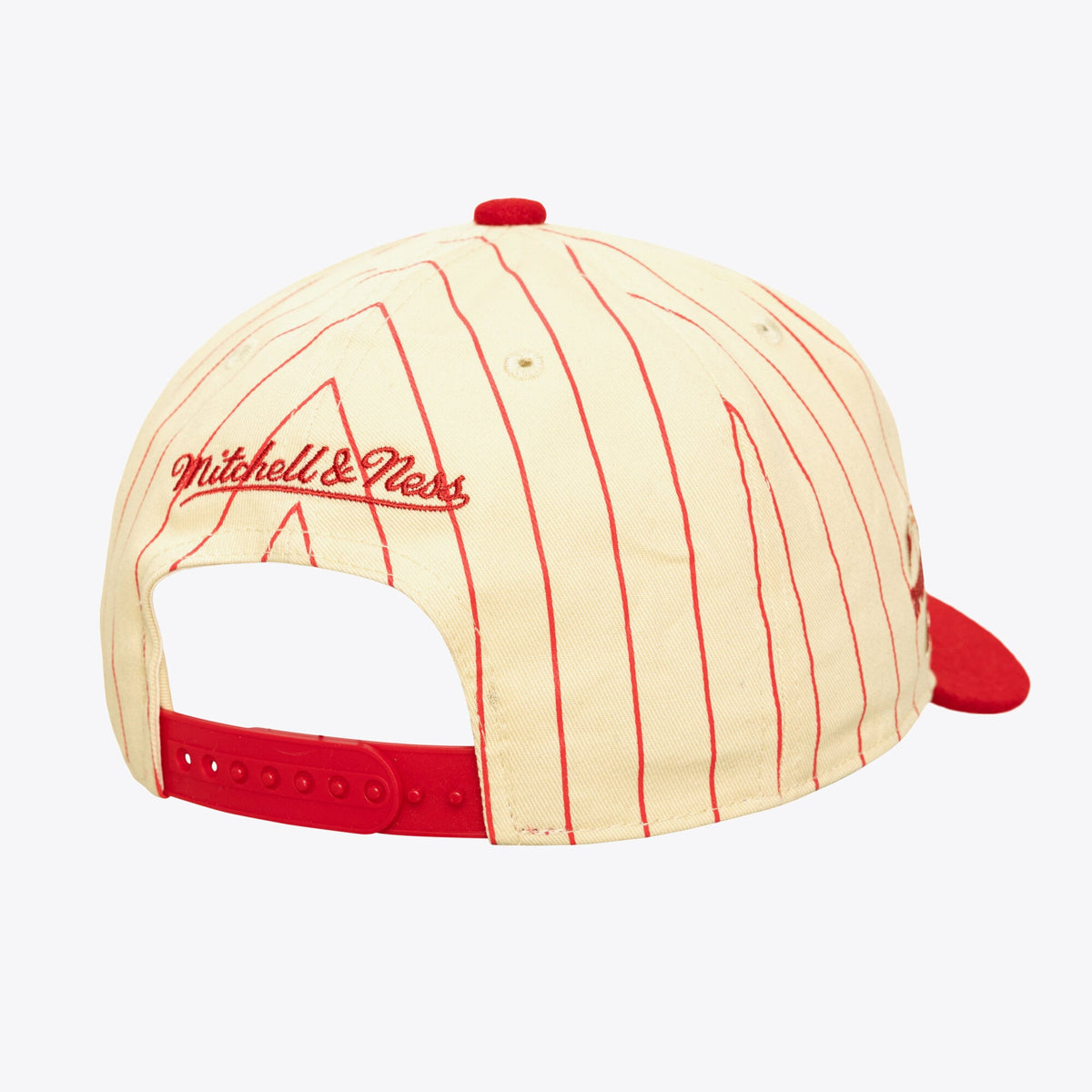 Men's Chicago Bulls Mitchell & Ness Cream Retro Roots Stripe Pro Adjustable Hat
