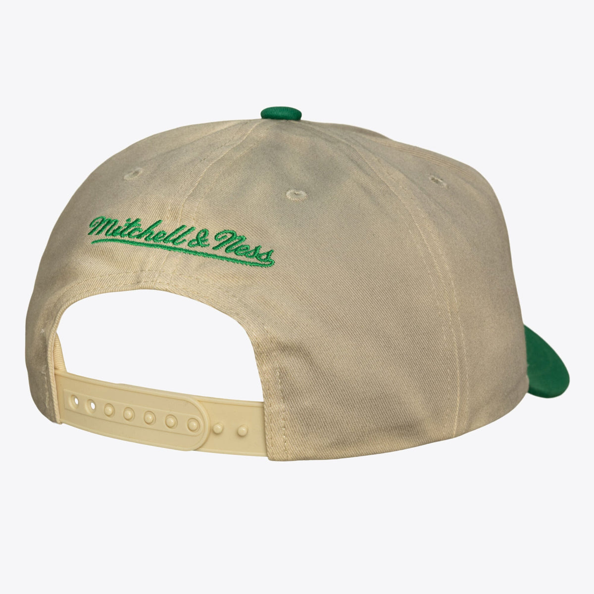 Men's Milwaukee Bucks Mitchell & Ness Cream Hardwood Classics Retro Roots Snapback Hat
