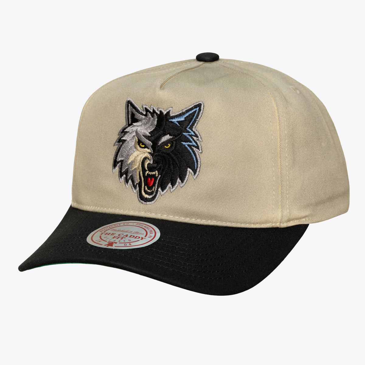 Men's Minnesota Timberwolves Mitchell & Ness Cream Hardwood Classics Retro Roots Snapback Hat
