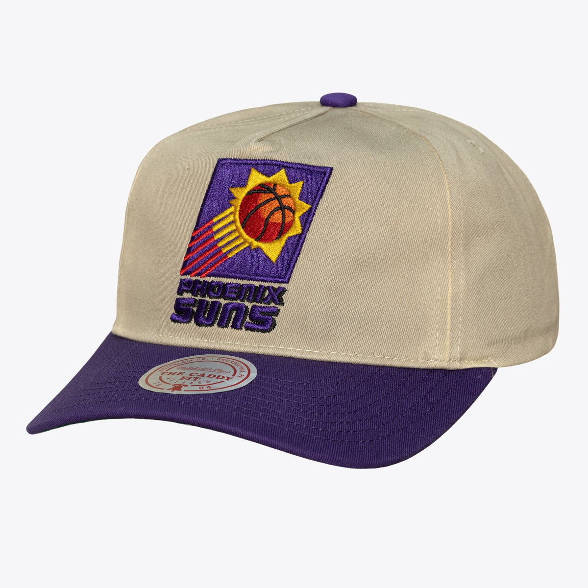 Men's Phoenix Suns Mitchell & Ness Cream Hardwood Classics Retro Roots Snapback Hat
