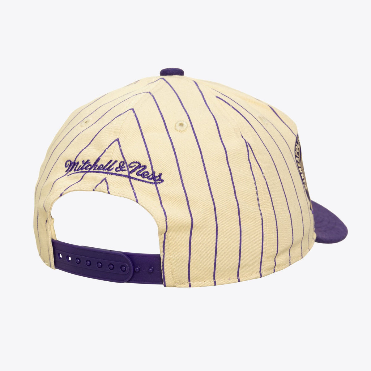Men's Phoenix Suns Mitchell & Ness Cream Hardwood Classics Retro Roots Stripe Pro Adjustable Hat

