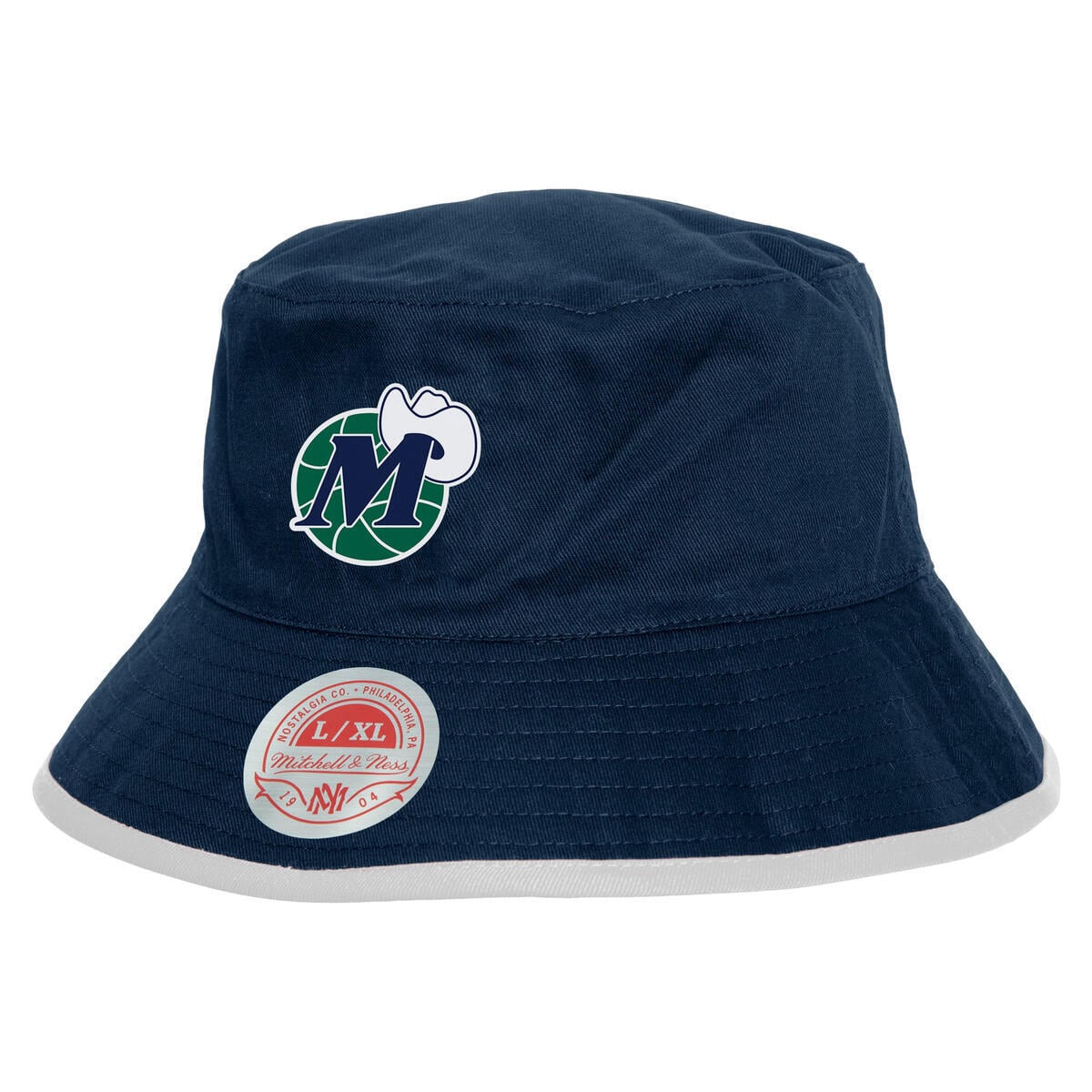 Men's Dallas Mavericks Mitchell & Ness Navy Flip It Reversible Bucket Hat