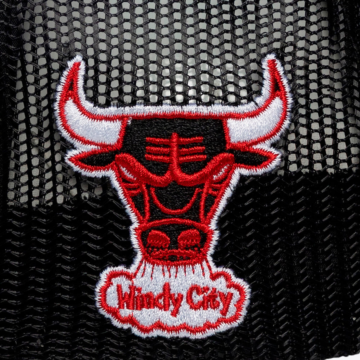 Men's Chicago Bulls Mitchell & Ness x LRG Black Hardwood Classics Trucker Adjustable Hat