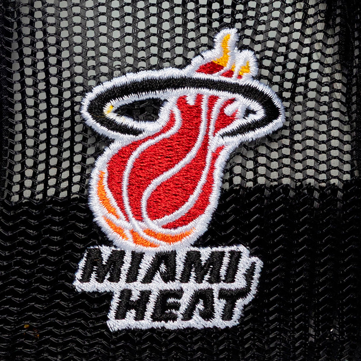 Men's Miami Heat Mitchell & Ness x LRG Black Hardwood Classics Trucker Adjustable Hat