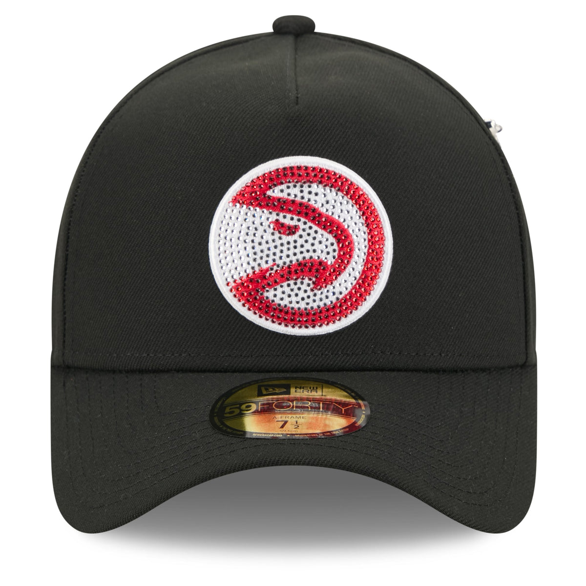 Men's Atlanta Hawks New Era Black 2026 NBA Draft On-Stage Crystal A-Frame 59FORTY Fitted Hat