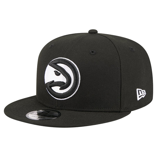Men's Atlanta Hawks  New Era Black Team 9FIFTY Snapback Hat
