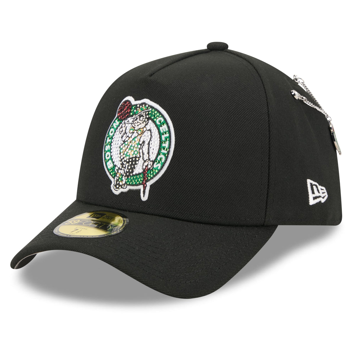 Men's Boston Celtics New Era Black 2026 NBA Draft On-Stage Crystal A-Frame 59FORTY Fitted Hat