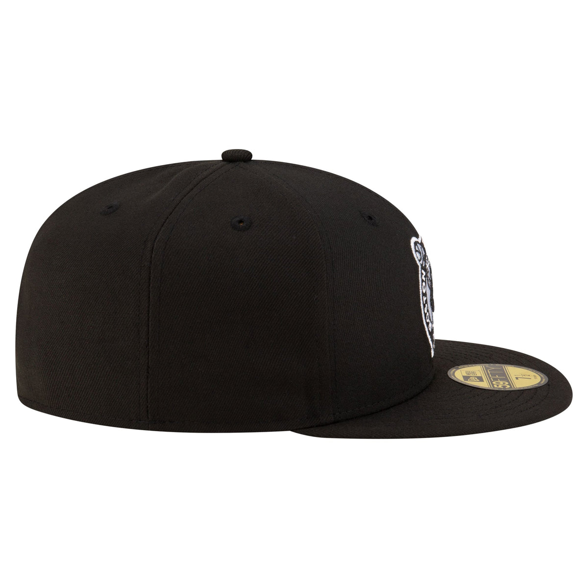 Men's Boston Celtics New Era Black Black & White Logo 59FIFTY Fitted Hat