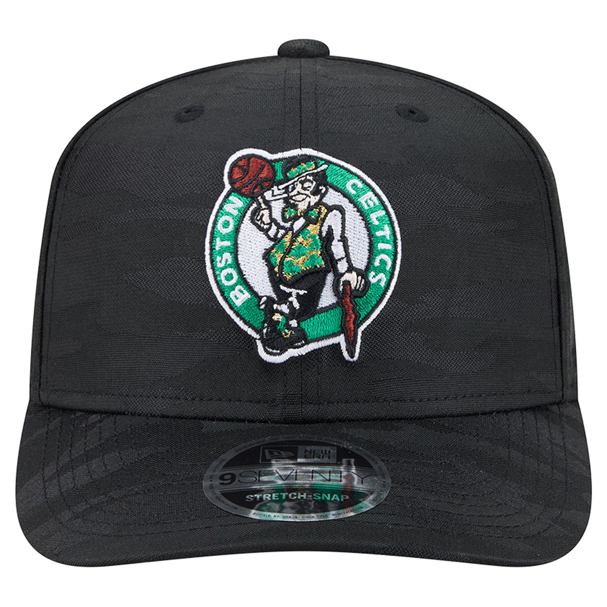 Men's Boston Celtics New Era Black Camo 9SEVENTY Perforated Adjustable Hat
