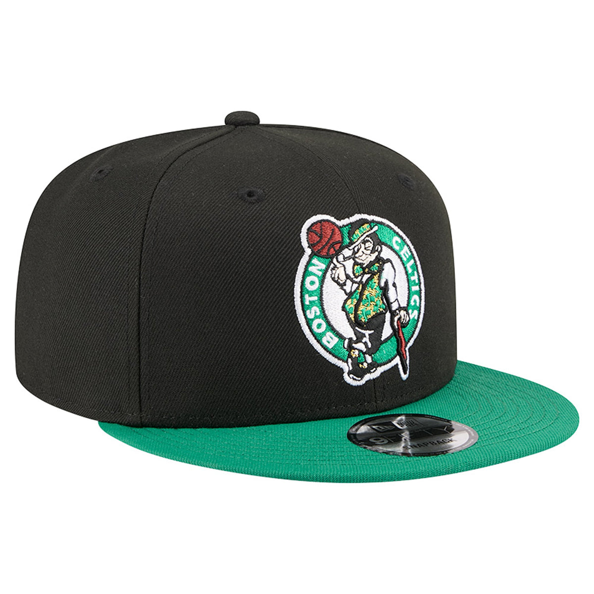 Men's Boston Celtics  New Era Black Two-Tone 9FIFTY Snapback Hat