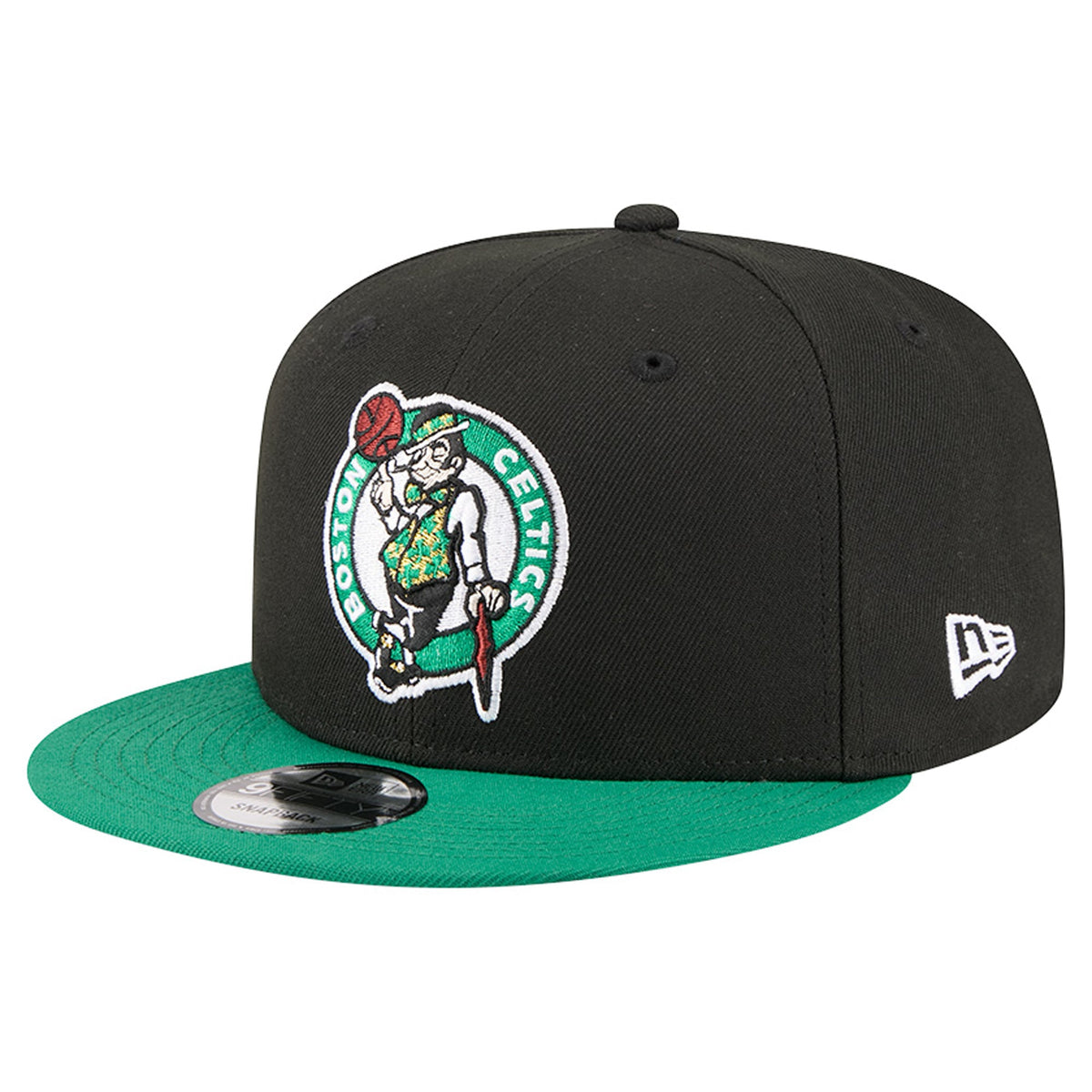 Men's Boston Celtics  New Era Black Two-Tone 9FIFTY Snapback Hat
