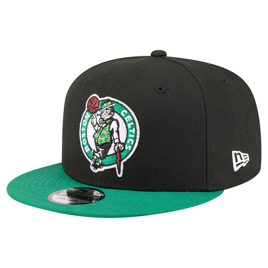 Men's Boston Celtics  New Era Black Two-Tone 9FIFTY Snapback Hat