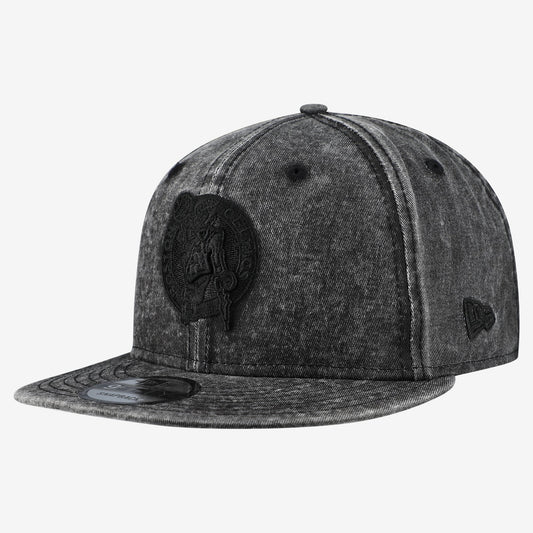 Men's Boston Celtics  New Era Black Washed Tonal 9FIFTY Snapback Hat