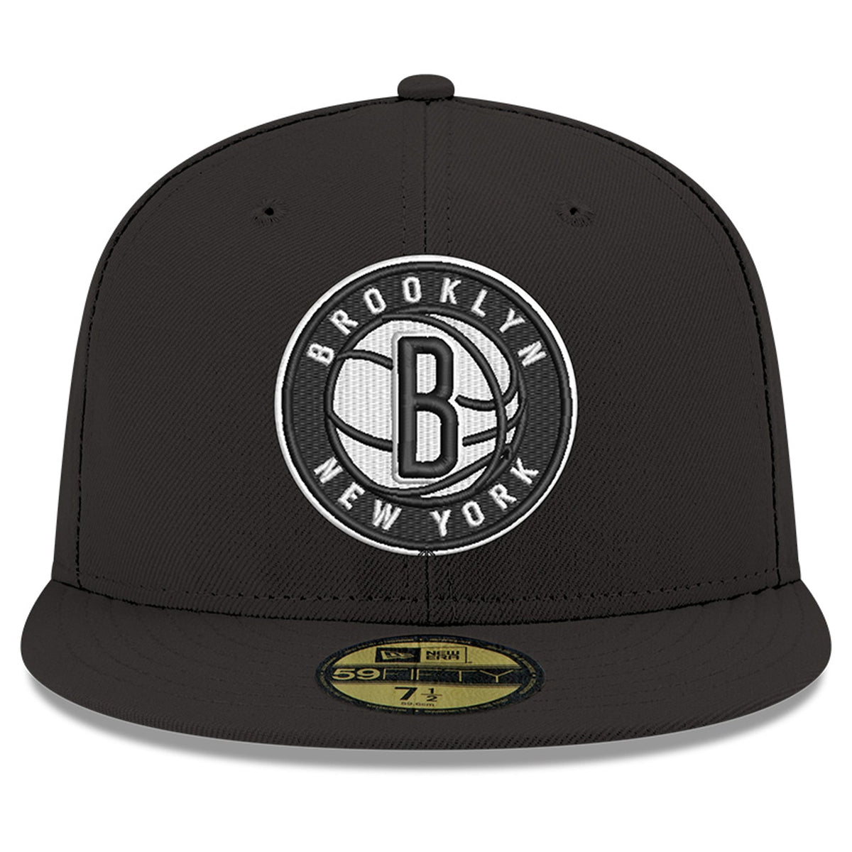 Men's Brooklyn Nets New Era Black 59FIFTY Fitted Hat