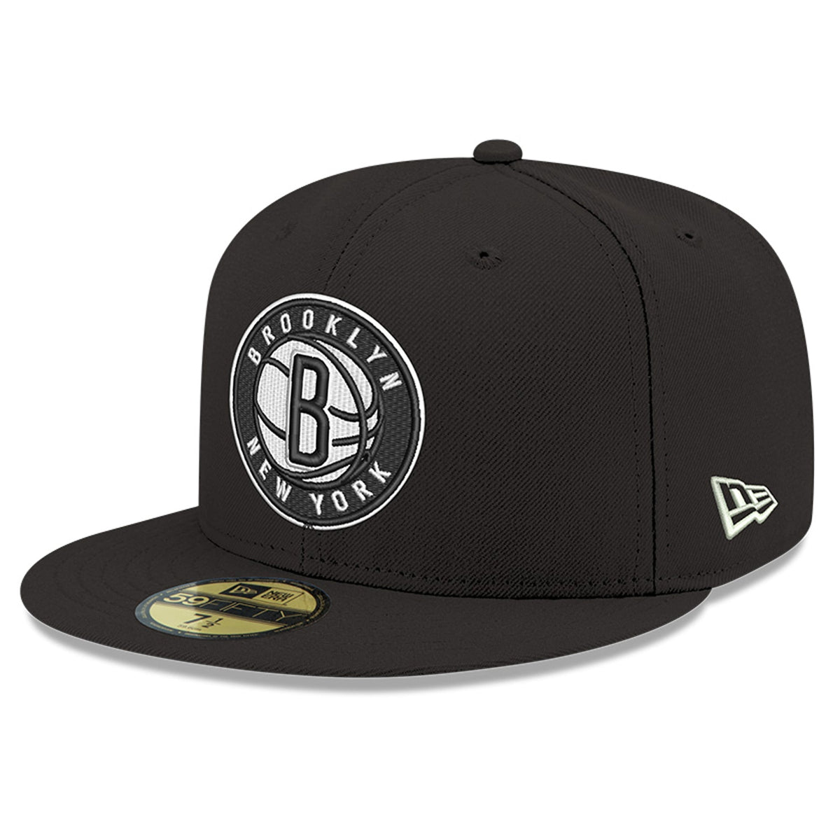 Men's Brooklyn Nets New Era Black 59FIFTY Fitted Hat