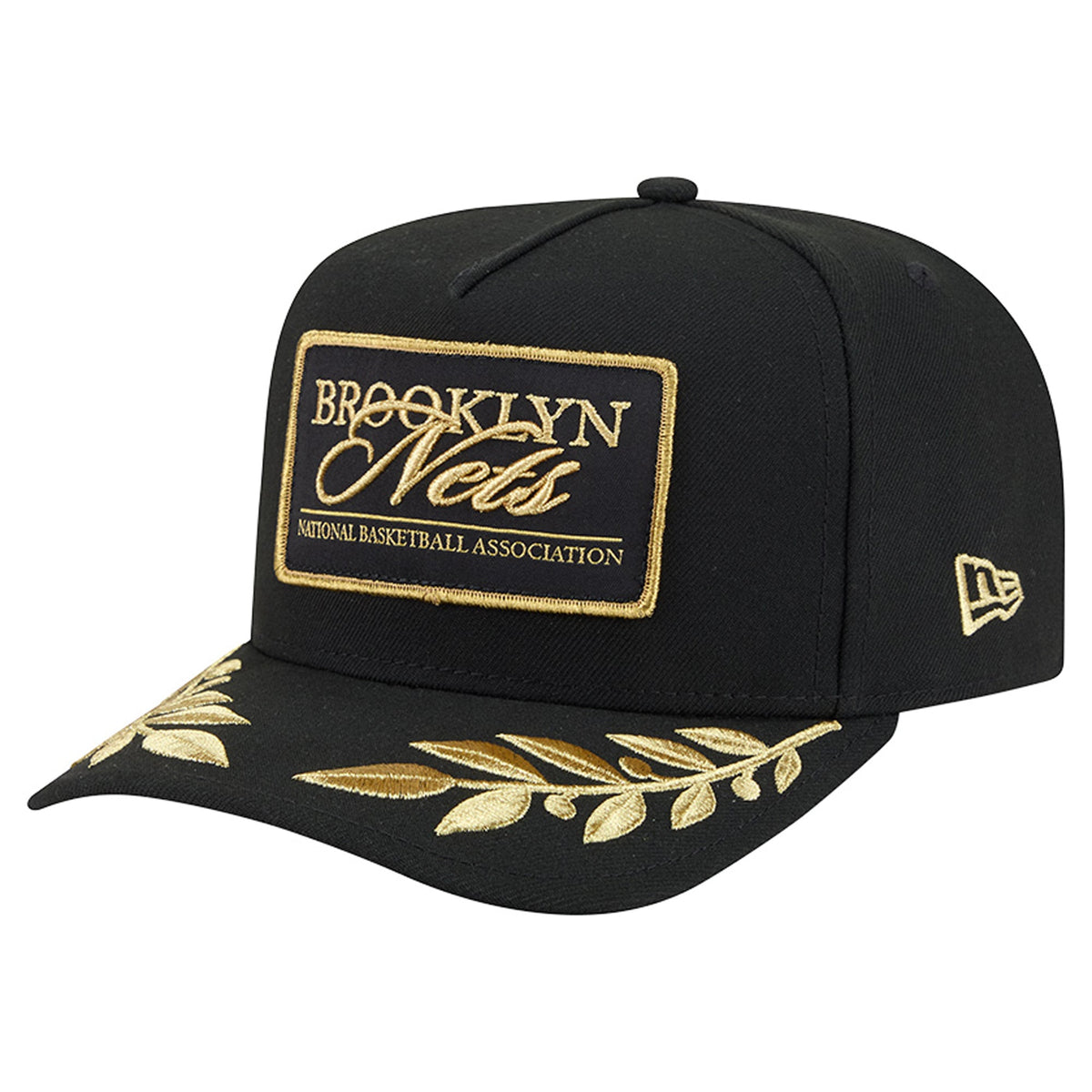 Men's Brooklyn Nets  New Era Black Golden 9FIFTY Snapback Hat