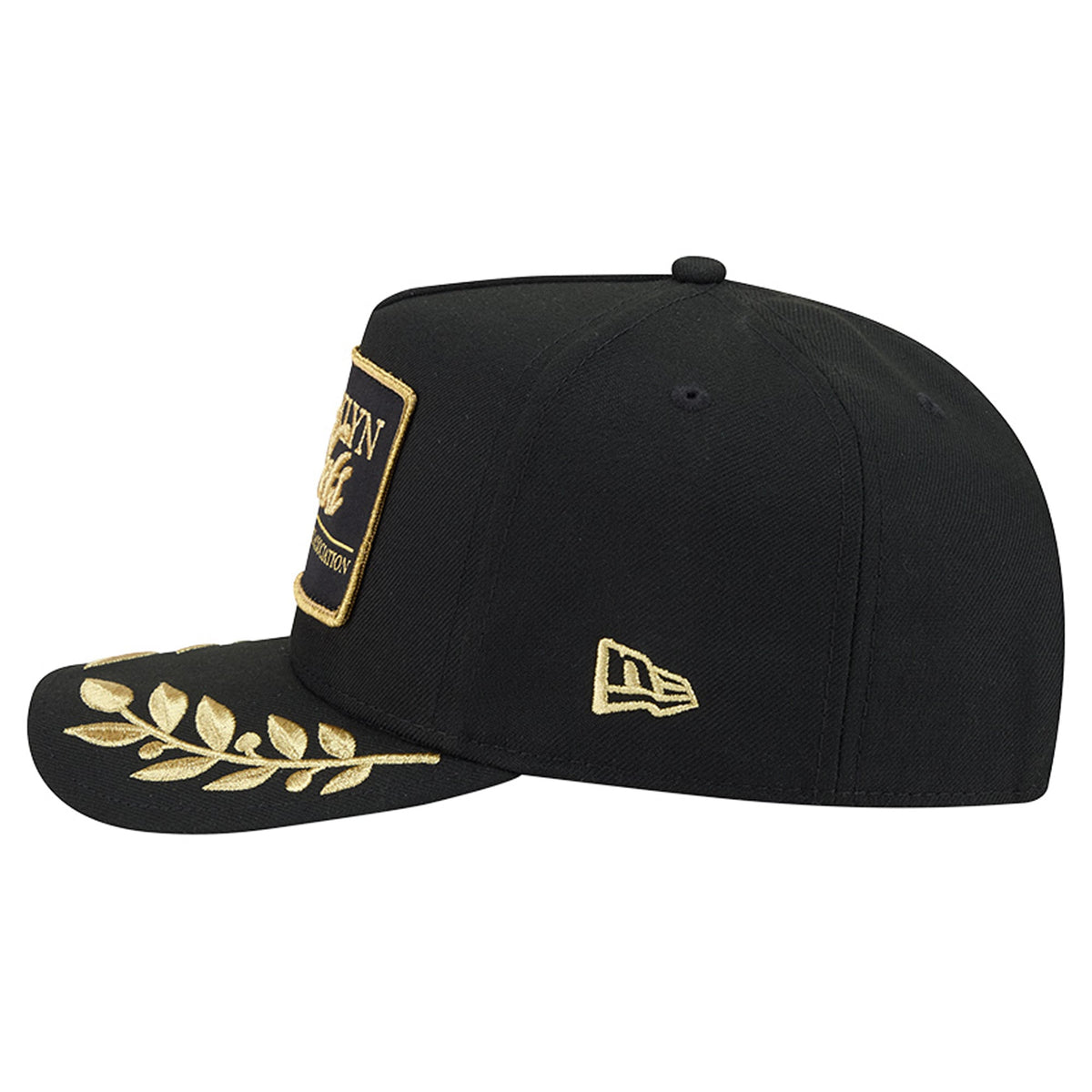 Men's Brooklyn Nets  New Era Black Golden 9FIFTY Snapback Hat