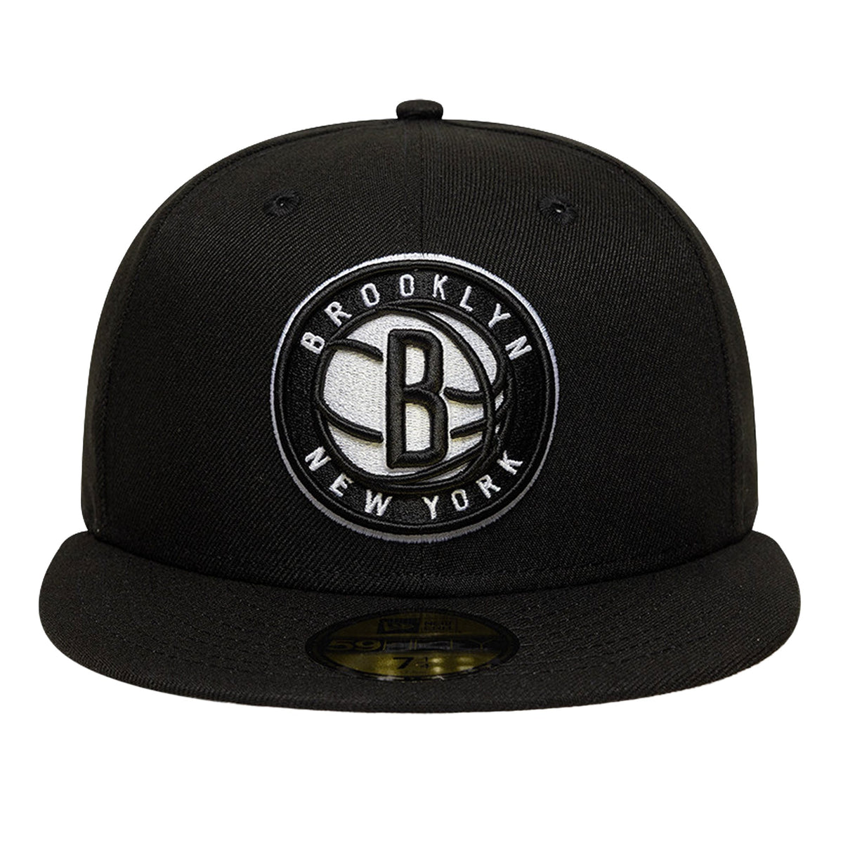 Men's Brooklyn Nets  New Era Black Team 59FIFTY Fitted Hat