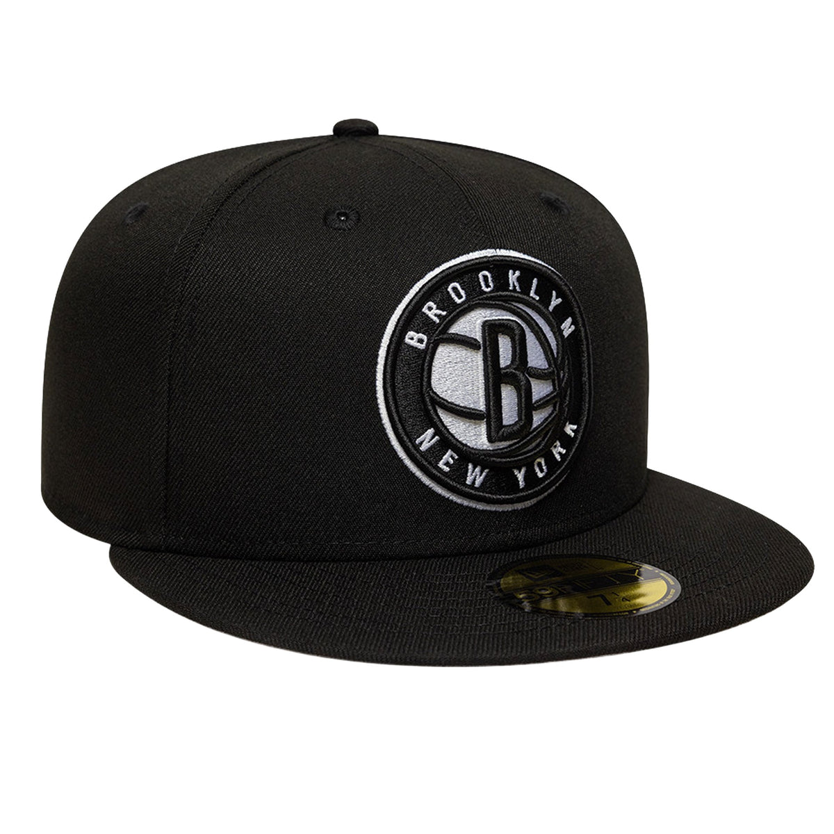 Men's Brooklyn Nets  New Era Black Team 59FIFTY Fitted Hat