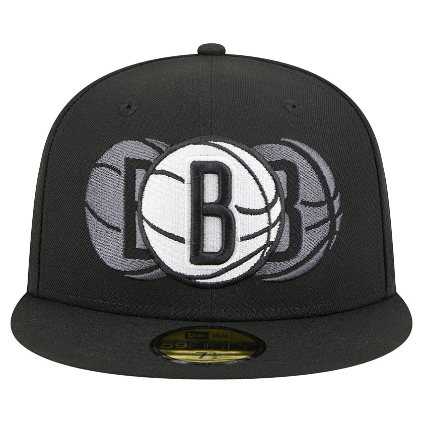 Men's Brooklyn Nets  New Era Black Tri-Hit 59Fifty Fitted Hat