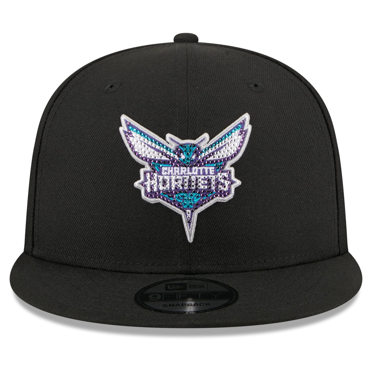 Men's Charlotte Hornets New Era Black 2026 NBA Draft Crystal 9FIFTY Snapback Hat