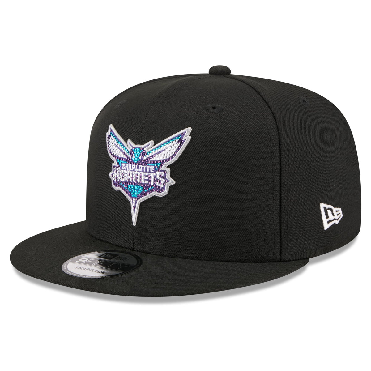 Men's Charlotte Hornets New Era Black 2026 NBA Draft Crystal 9FIFTY Snapback Hat
