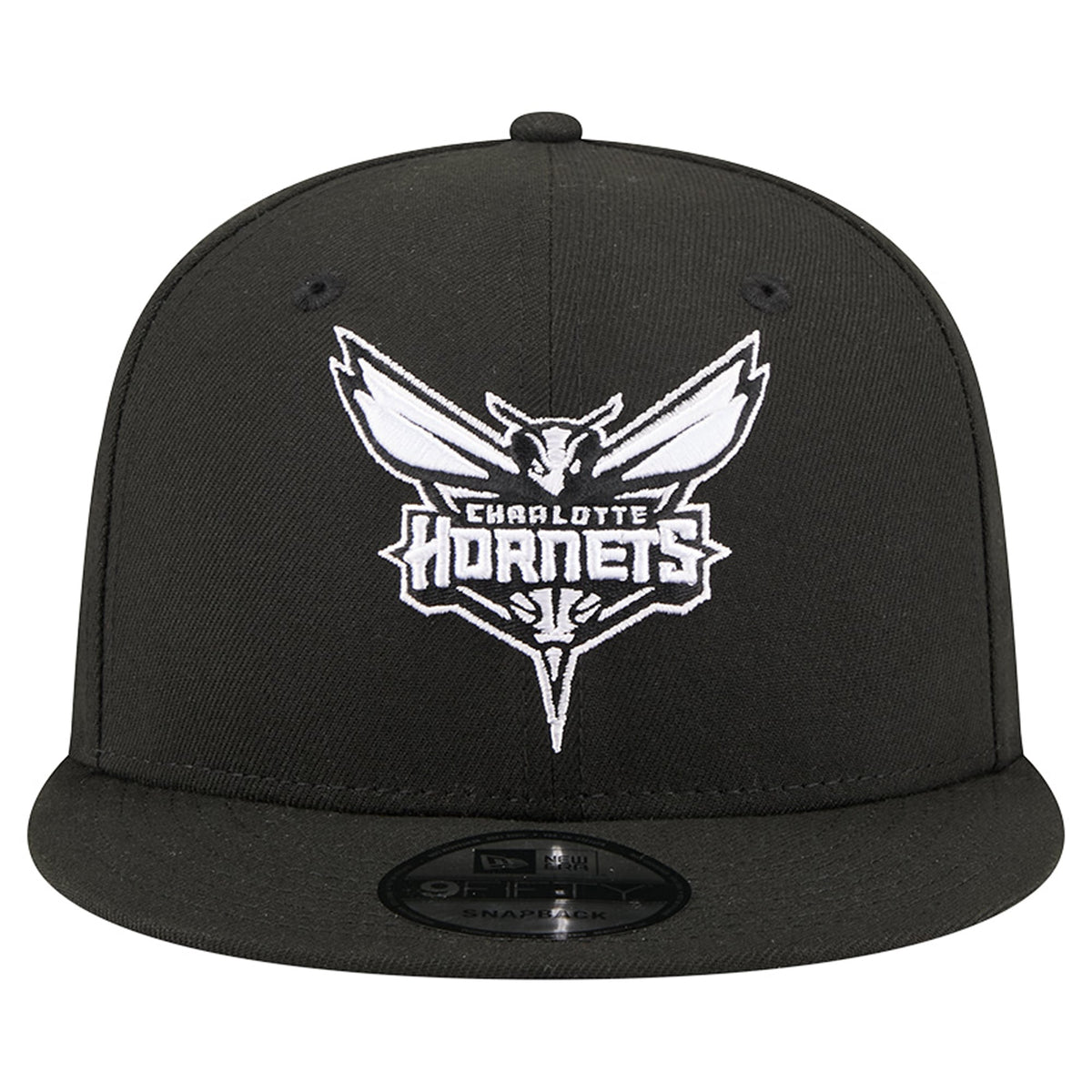Men's Charlotte Hornets  New Era Black Team 9FIFTY Snapback Hat