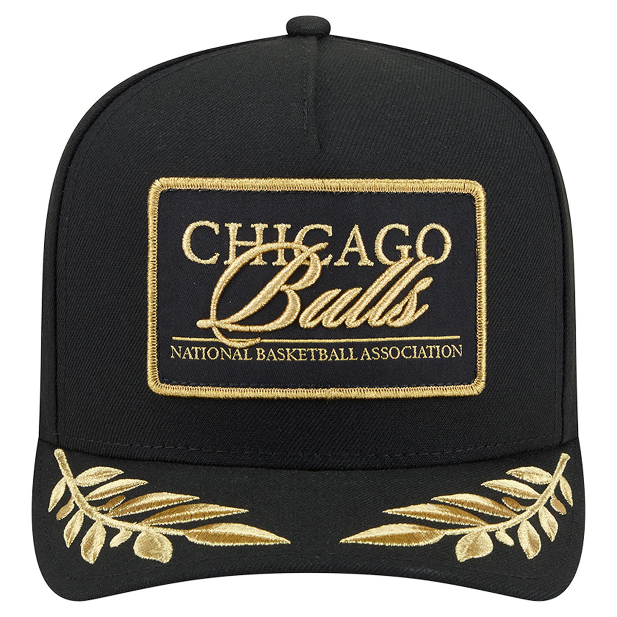 Men's Chicago Bulls  New Era Black Golden 9FIFTY Snapback Hat