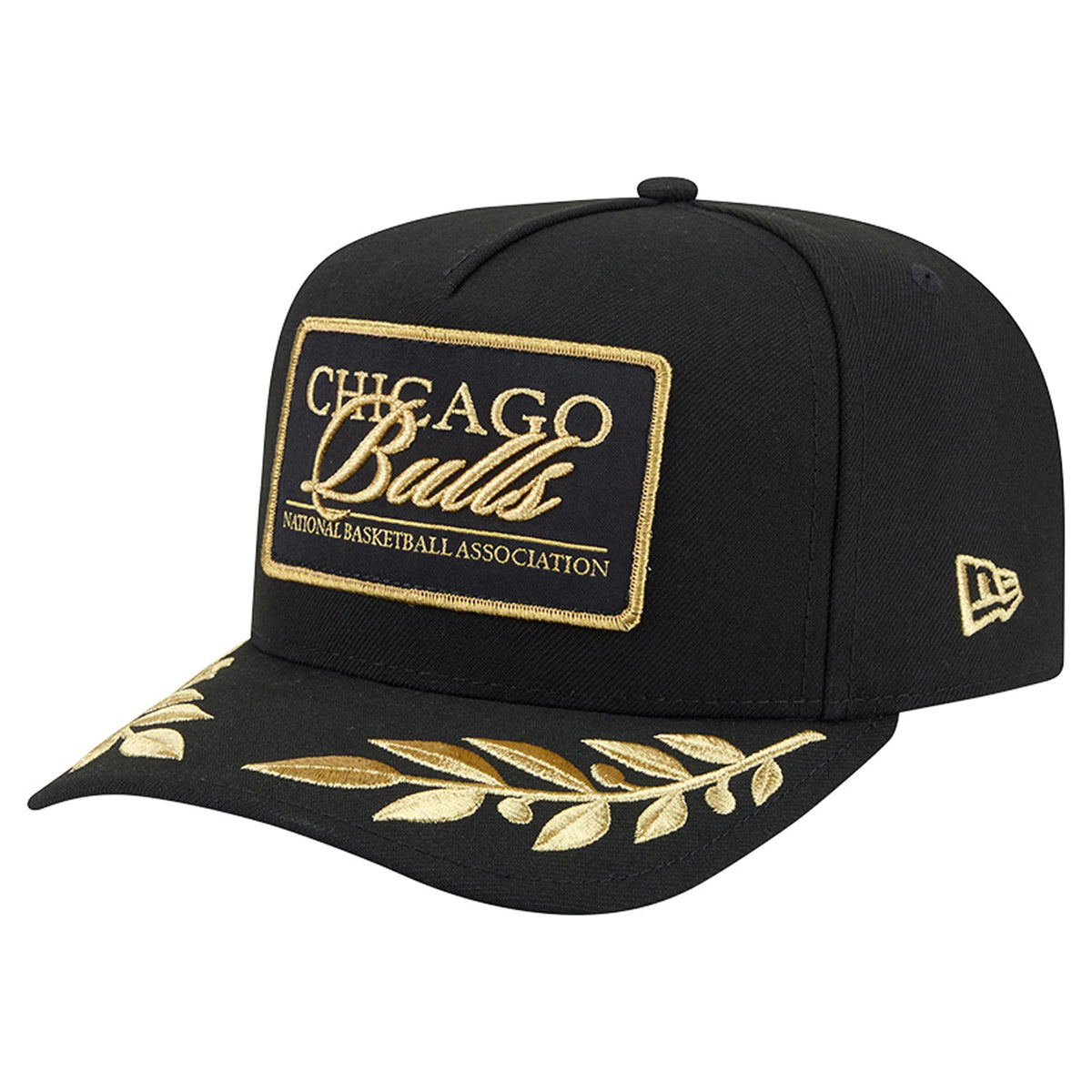 Men's Chicago Bulls  New Era Black Golden 9FIFTY Snapback Hat