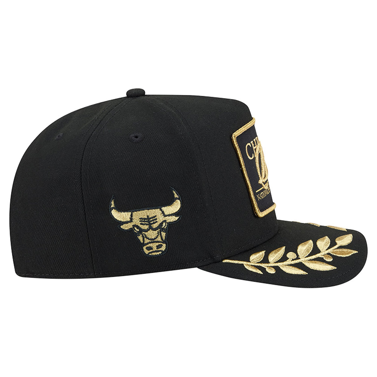 Men's Chicago Bulls  New Era Black Golden 9FIFTY Snapback Hat