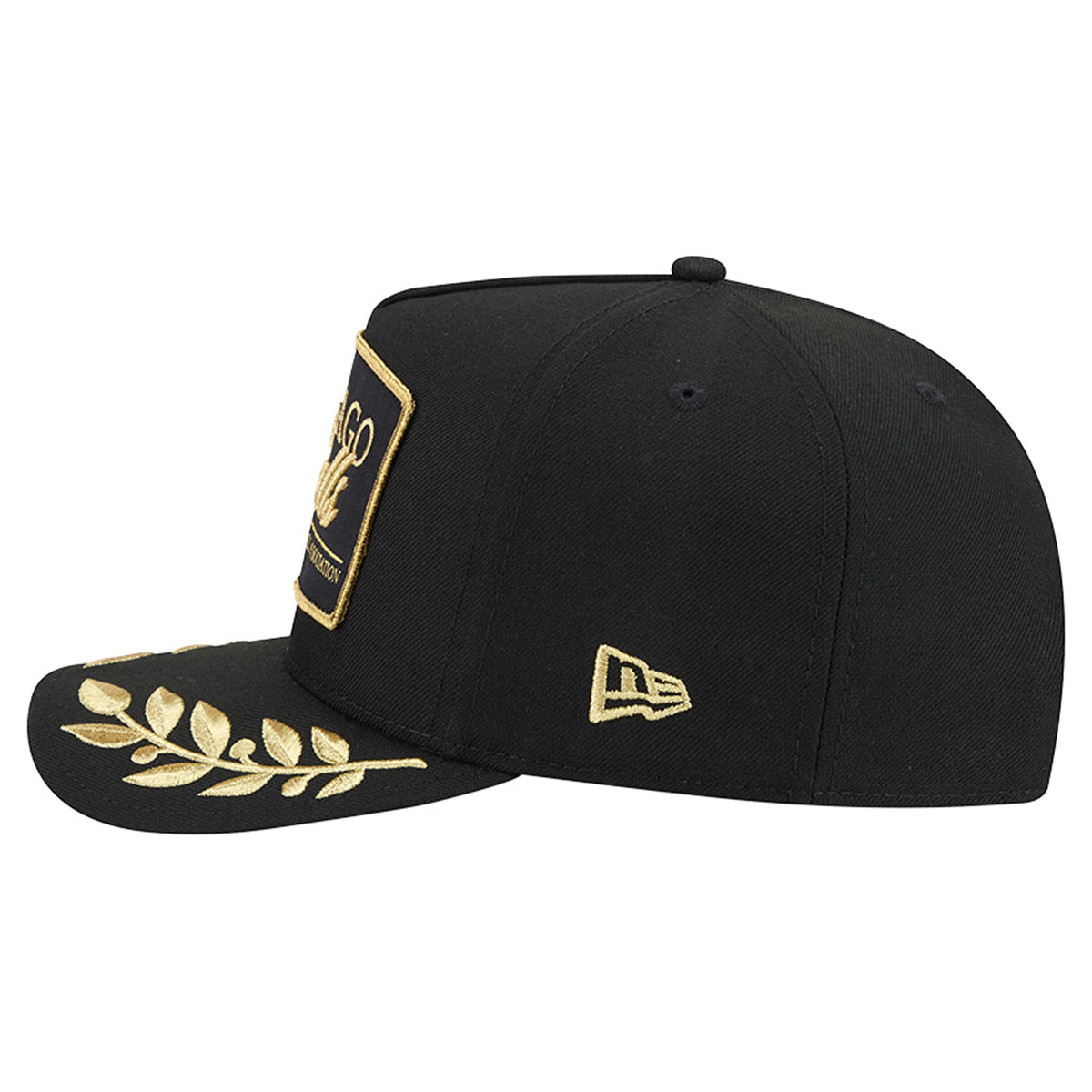 Men's Chicago Bulls  New Era Black Golden 9FIFTY Snapback Hat