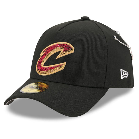 Men's Cleveland Cavaliers New Era Black 2026 NBA Draft On-Stage Crystal A-Frame 59FORTY Fitted Hat