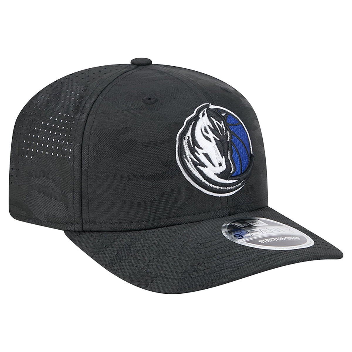 Men's Dallas Mavericks New Era Black Camo 9SEVENTY Perforated Adjustable Hat