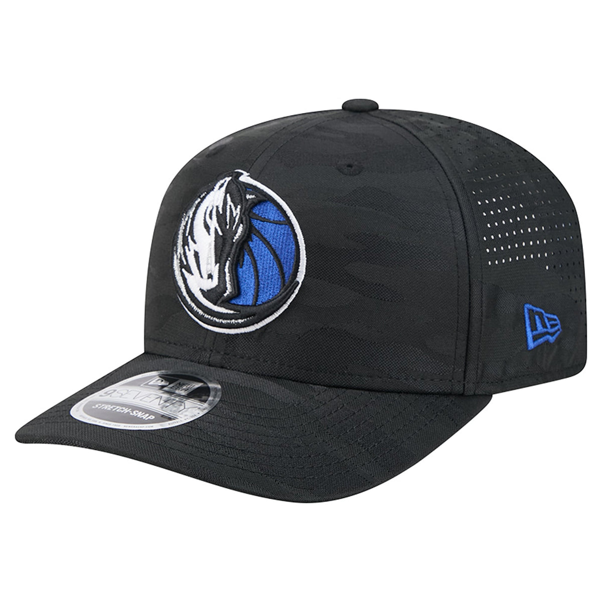 Men's Dallas Mavericks New Era Black Camo 9SEVENTY Perforated Adjustable Hat